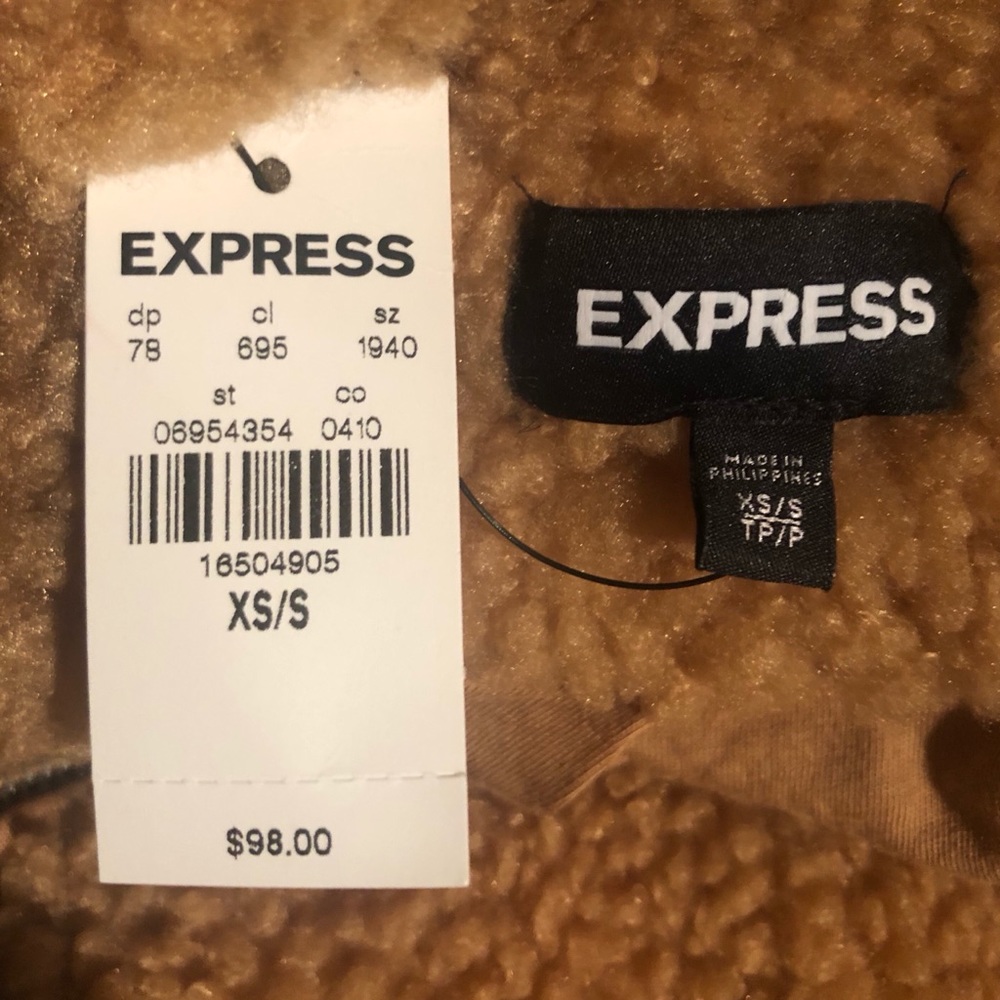 Express NWT Faux Fleece Coat